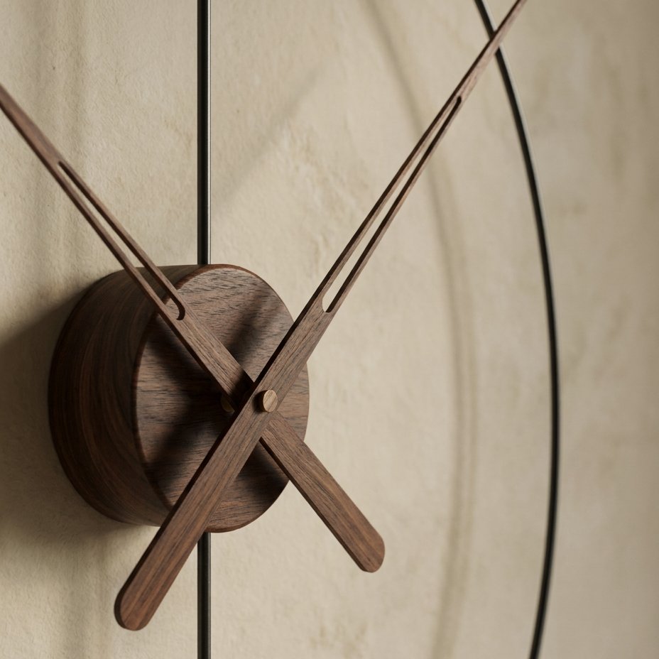 Minimalist Open Gold Circle Wall Clock for UK interiors