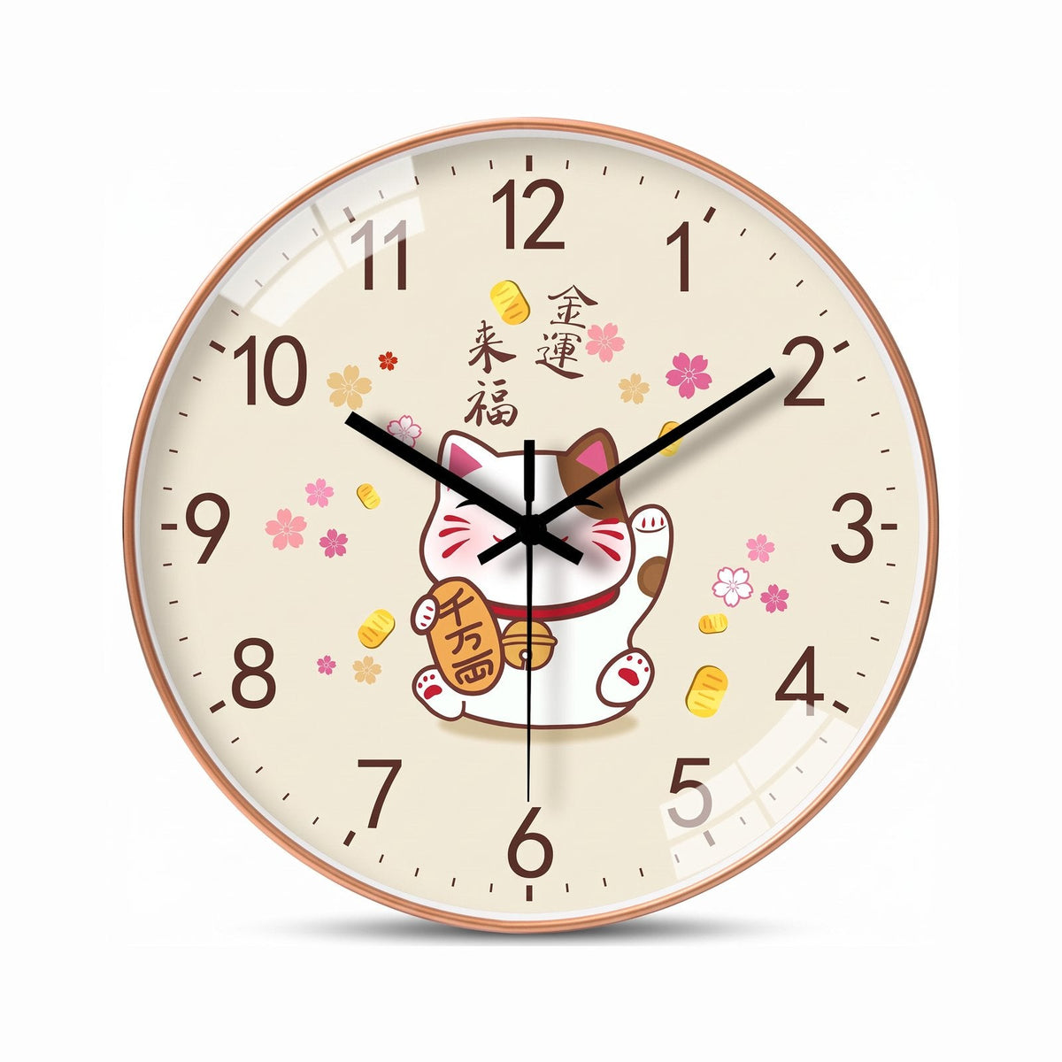 Maneki Cat Wall Clock for UK interiors