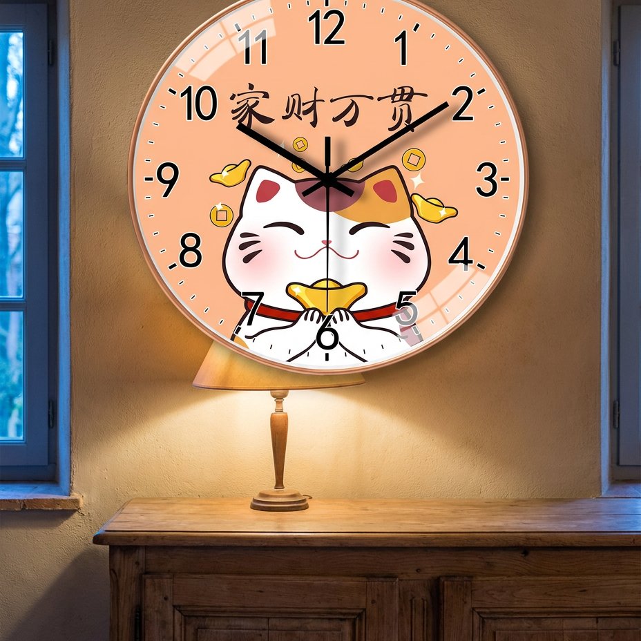 Maneki Cat Wall Clock for UK interiors