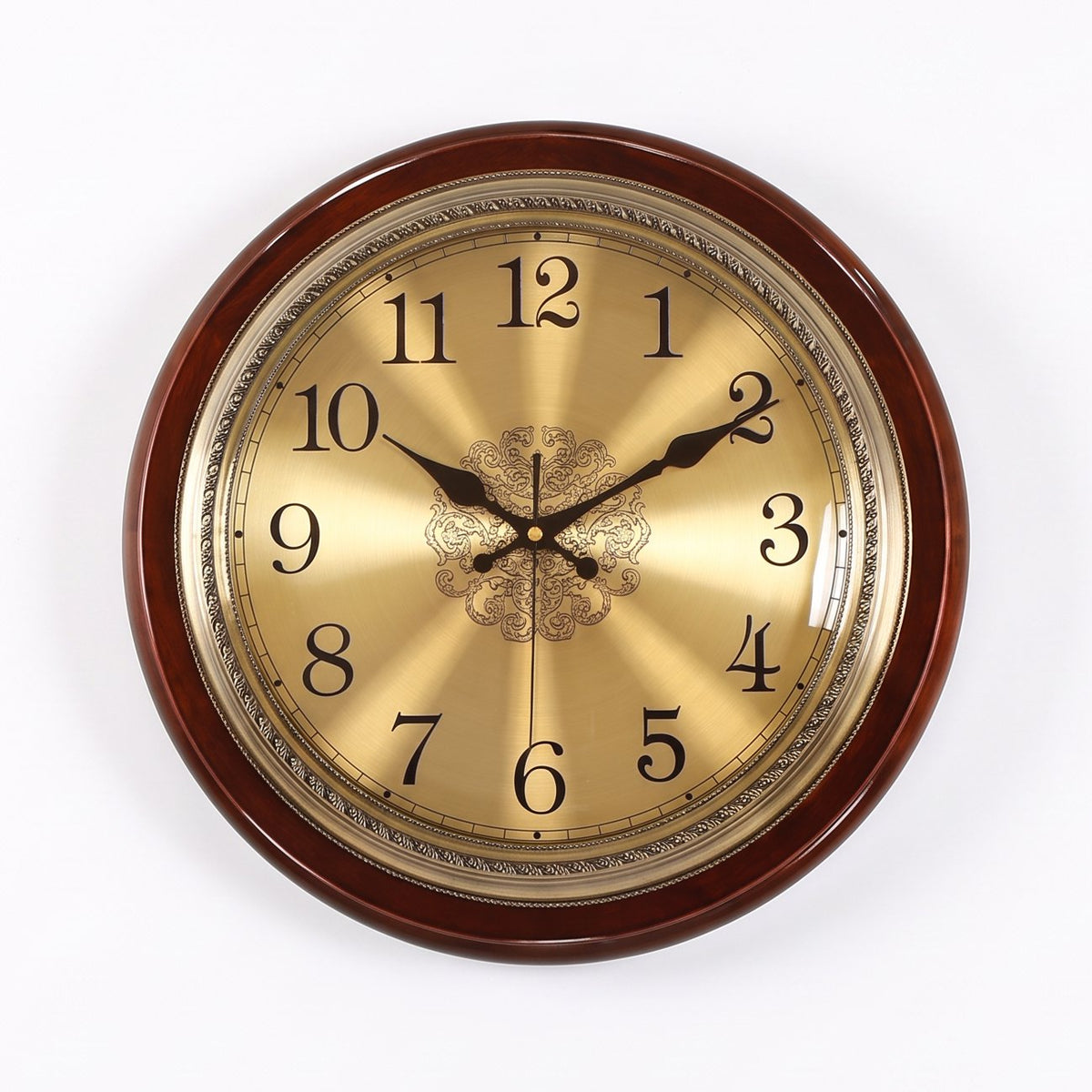 Golden Wall Clock Roman Numerals for UK interiors