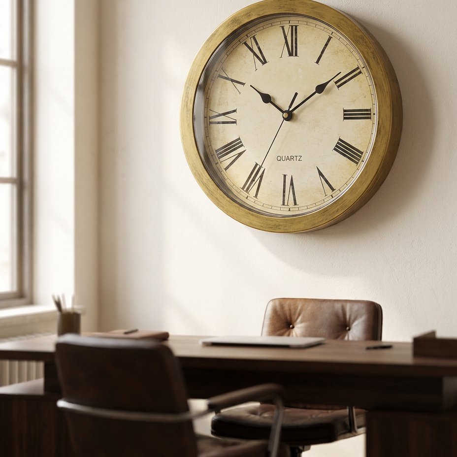 Vintage Hidden Safe Wall Clock for UK interiors