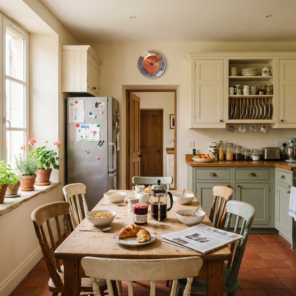 Silent Kitchen Wall Clock for UK interiors