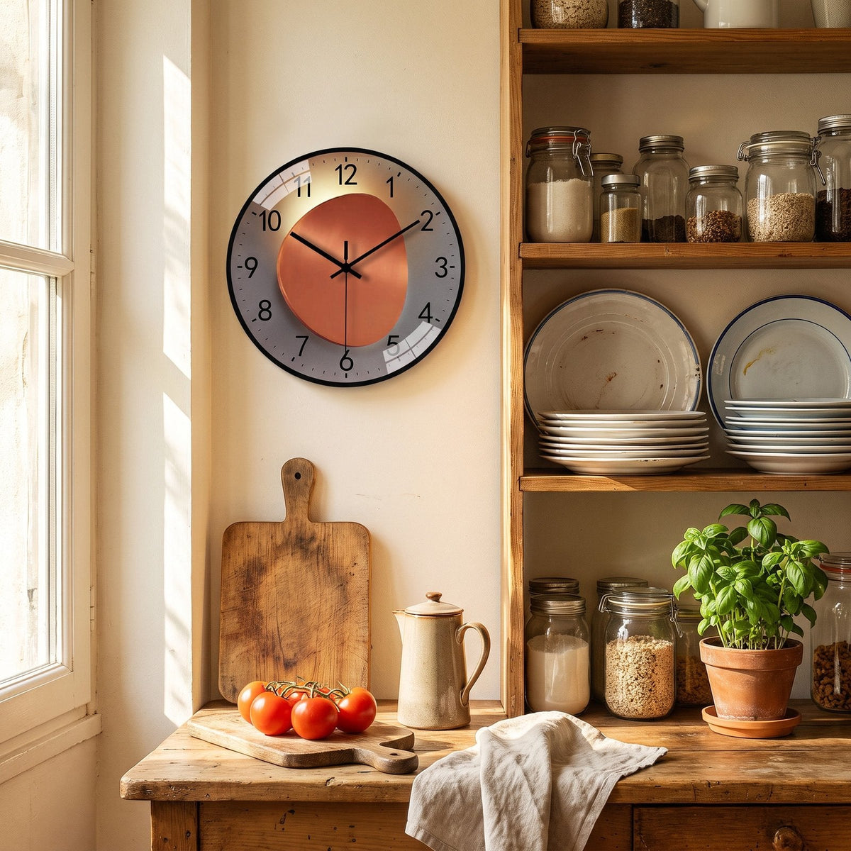Silent Kitchen Wall Clock for UK interiors