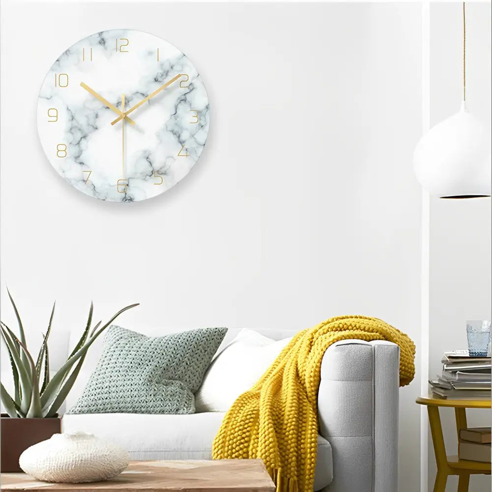 Glass Designer Wall Clock – Orange