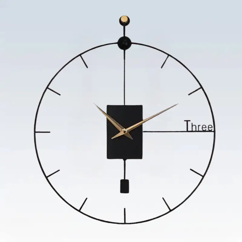 Black Design Wall Clock – Standard