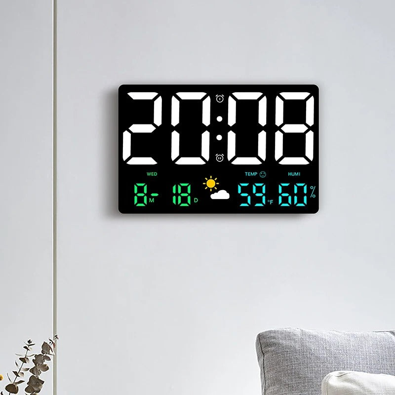 Digital Time Wall Clock for UK interiors