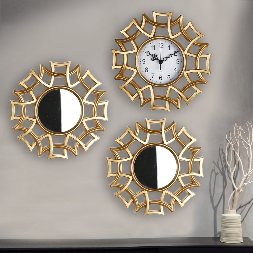 Sun Mirror Wall Clock for UK interiors