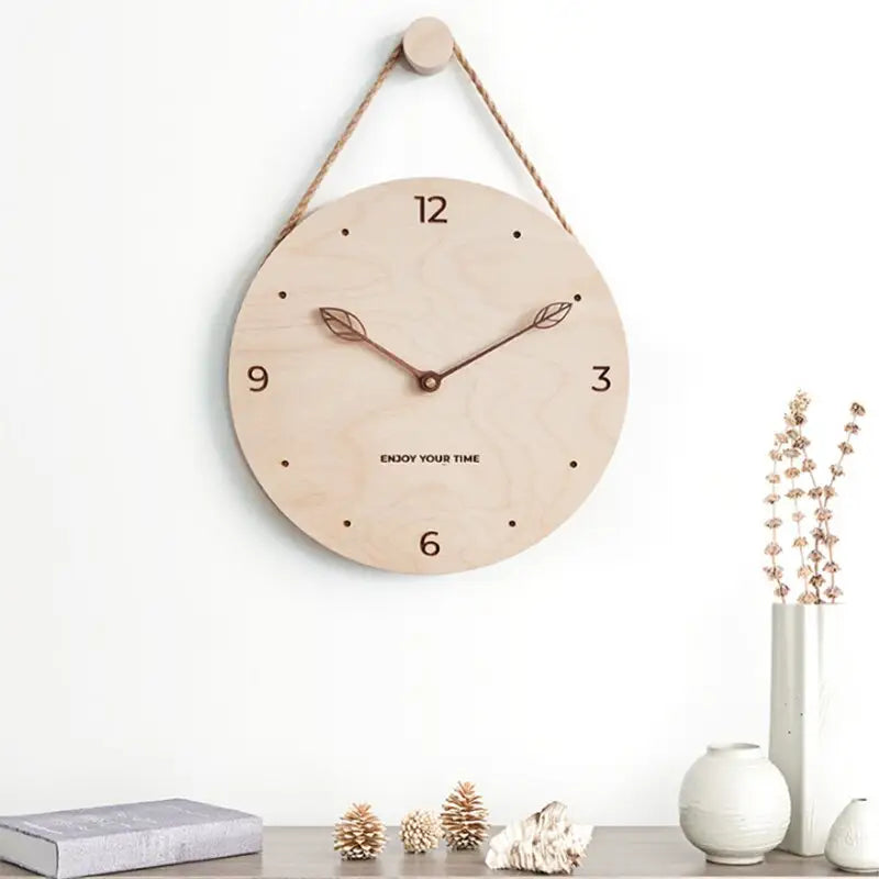 Birch Wood Wall Clock – Style Natural, 25 cm