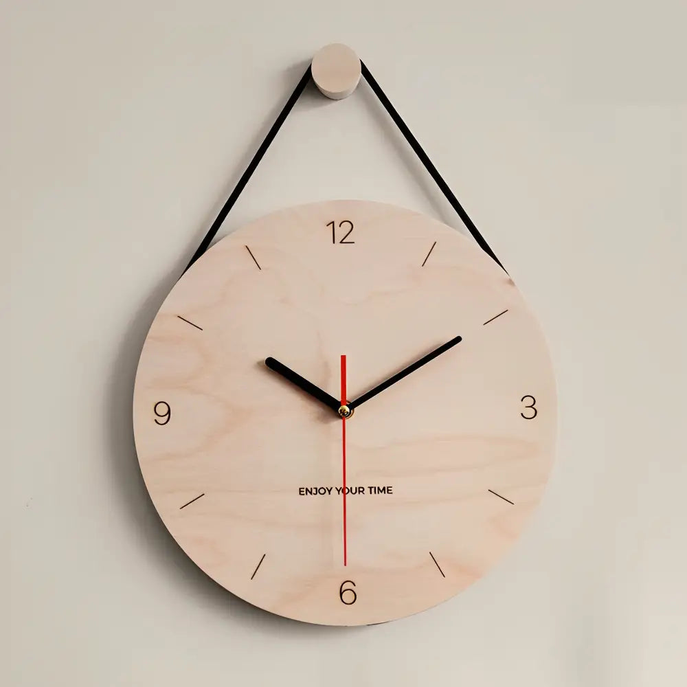 Birch Wood Wall Clock – Style Natural, 30 cm