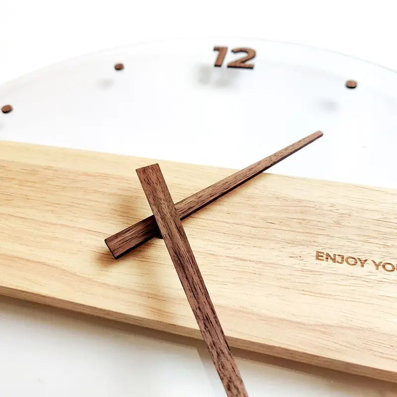 Wood and Acrylic Wall Clock – view 4