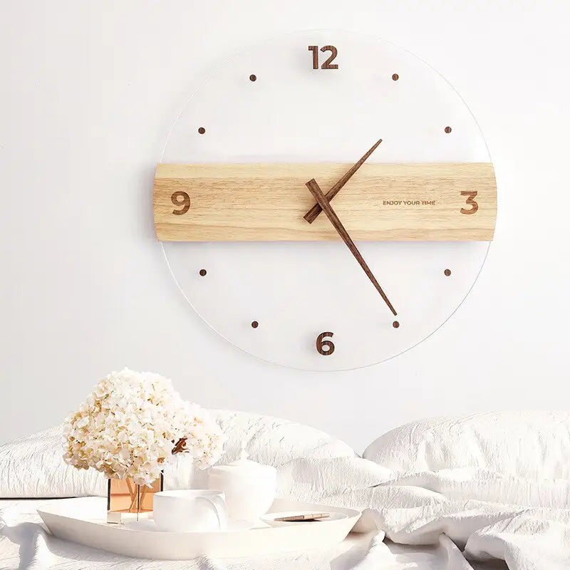 Wood and Acrylic Wall Clock – view 2