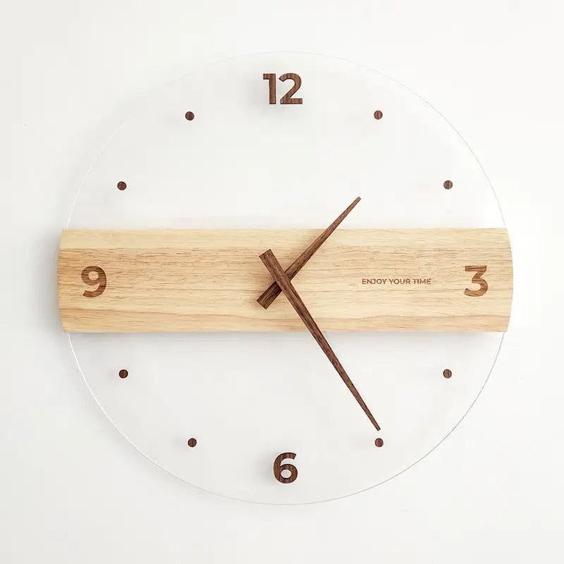 Wood and Acrylic Wall Clock – view 3