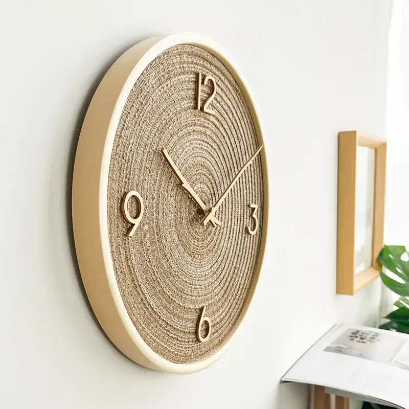 Golden Sand Wall Clock – Brown Light, 35 cm