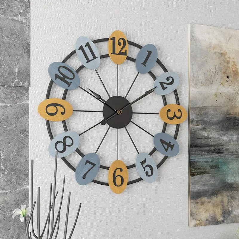 Oval Numbers Wall Clock for UK interiors