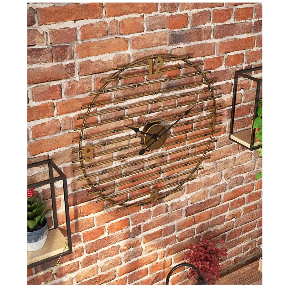 Golden Metal Wall Clock – view 14