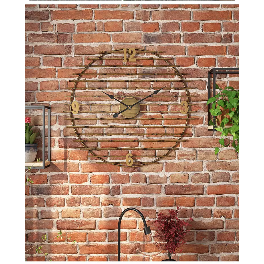 Golden Metal Wall Clock – view 12