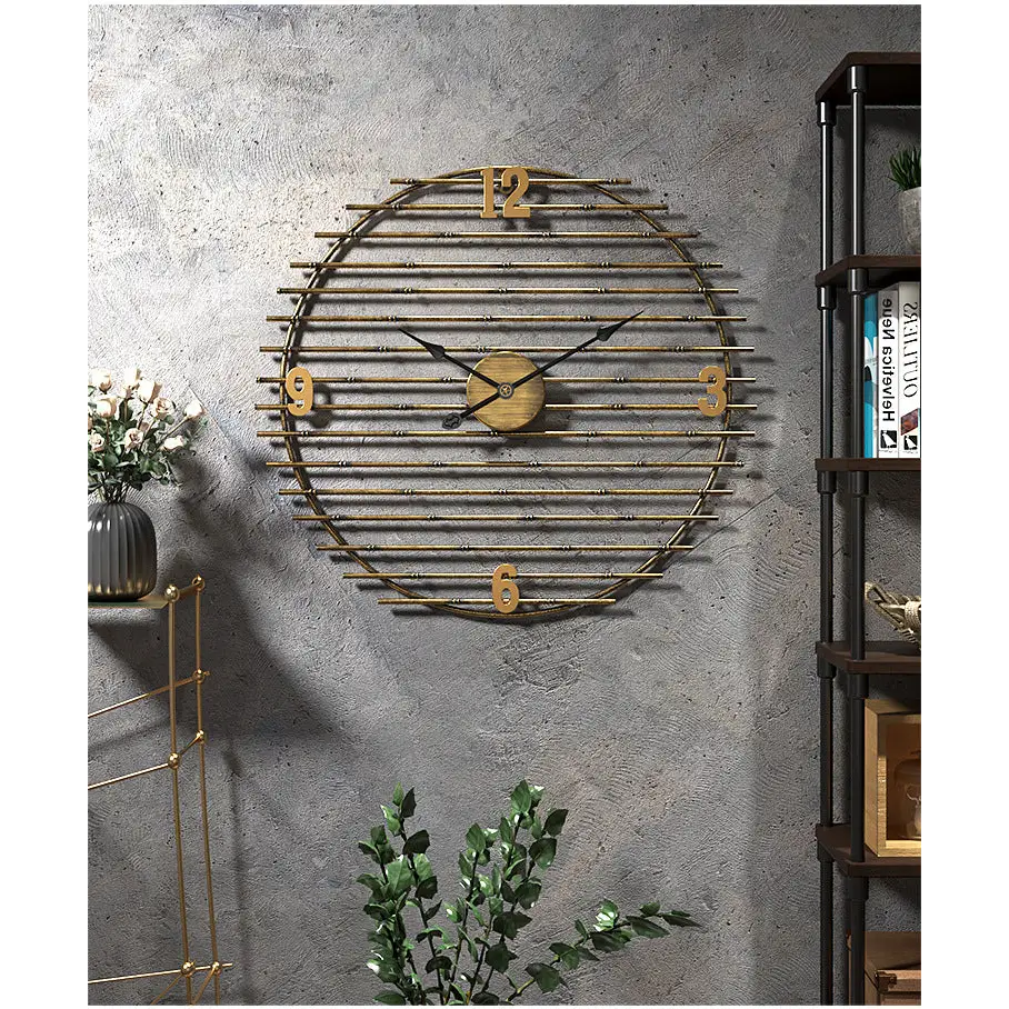 Golden Metal Wall Clock – view 11