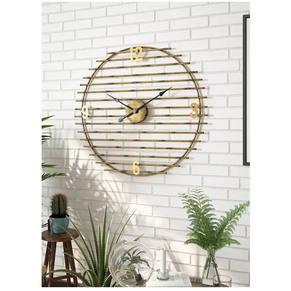 Golden Metal Wall Clock – view 5
