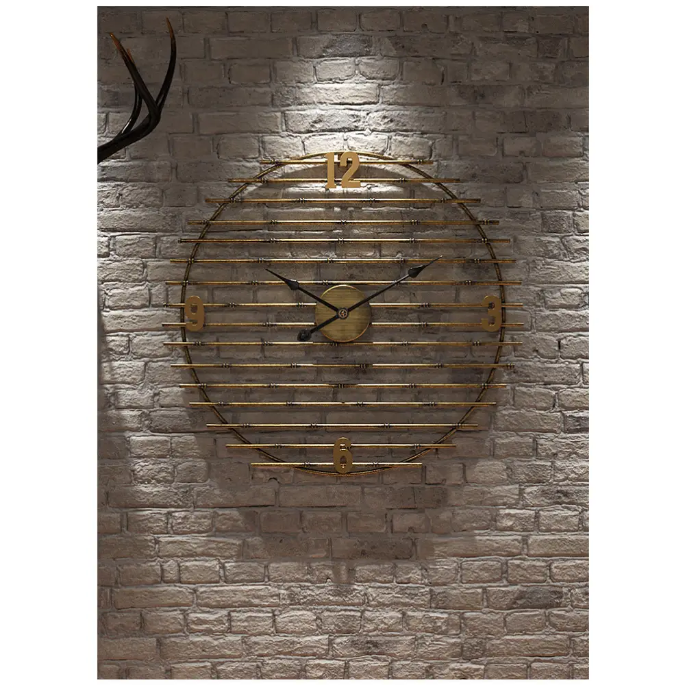 Golden Metal Wall Clock – view 9