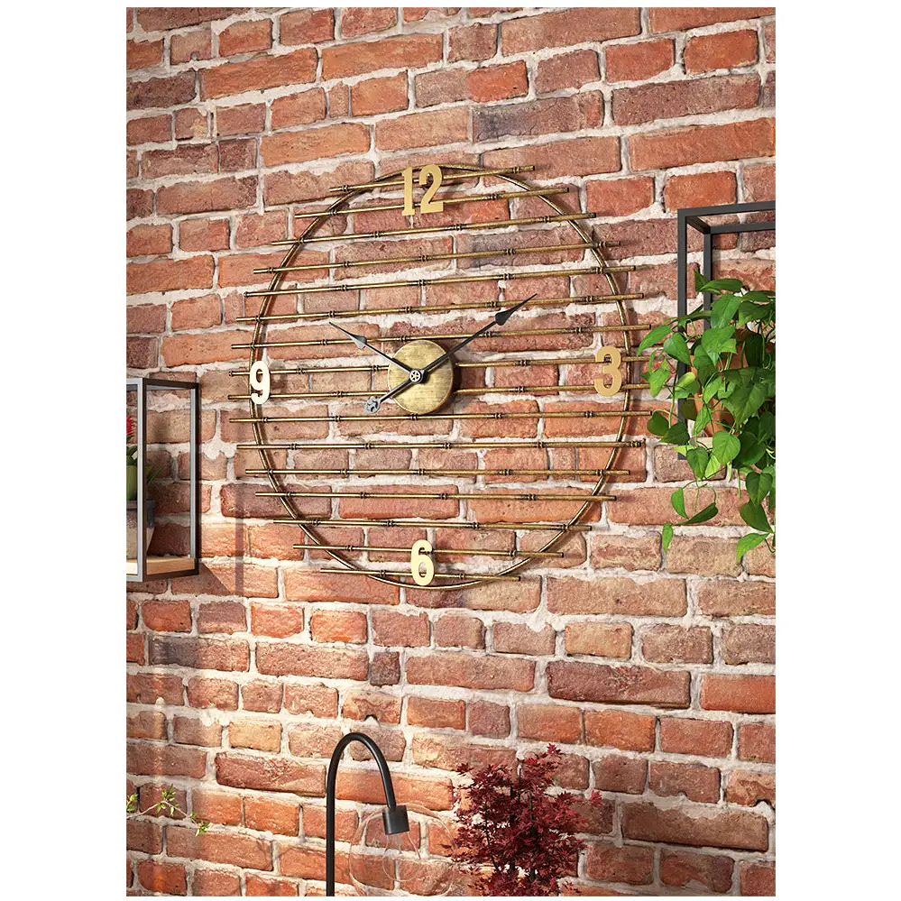 Golden Metal Wall Clock – view 13