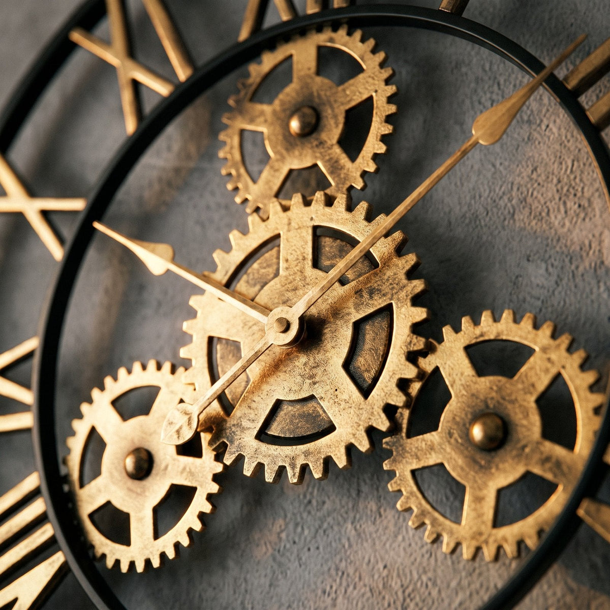 Metal Gears Wall Clock for UK interiors