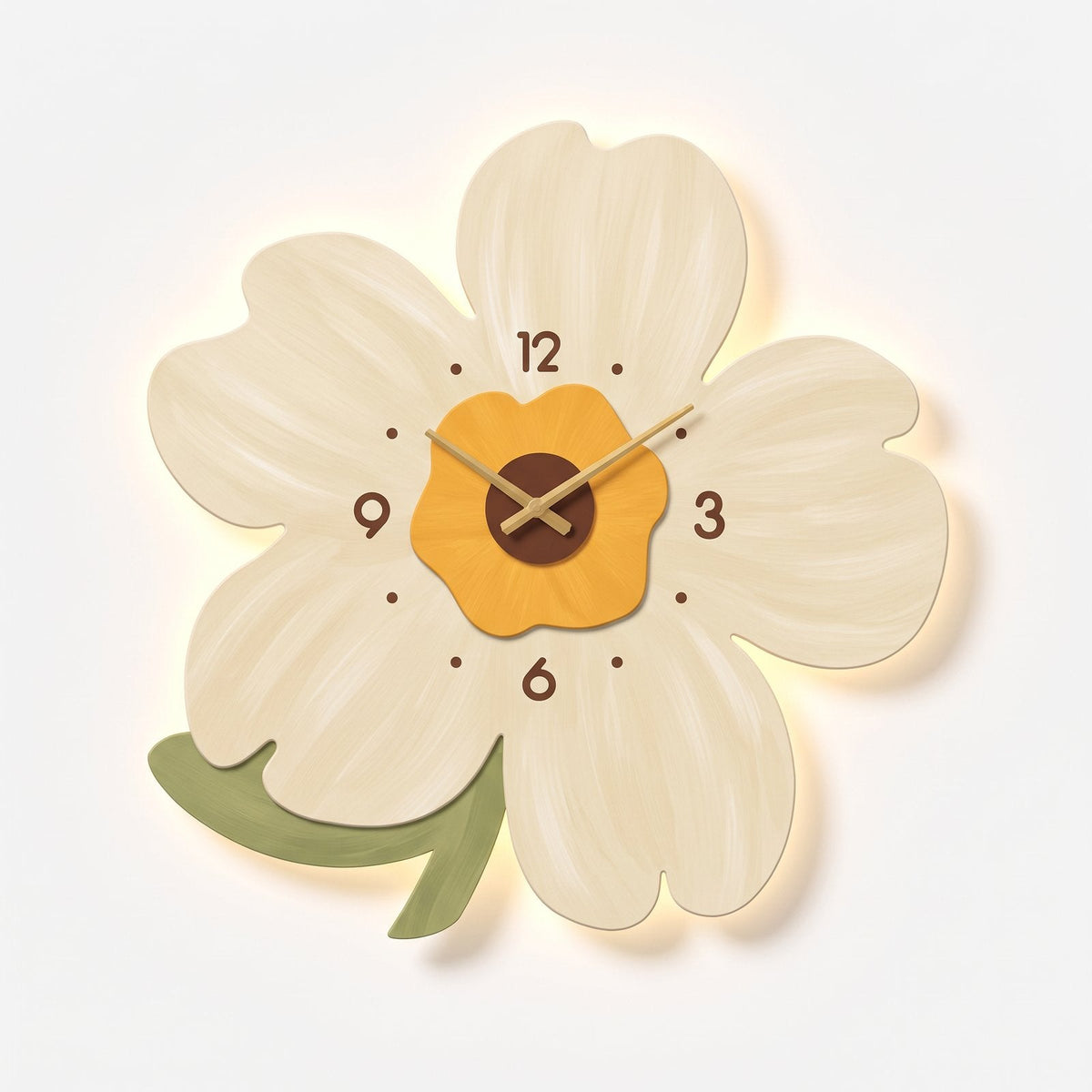 Spring Flower Wall Clock for UK interiors