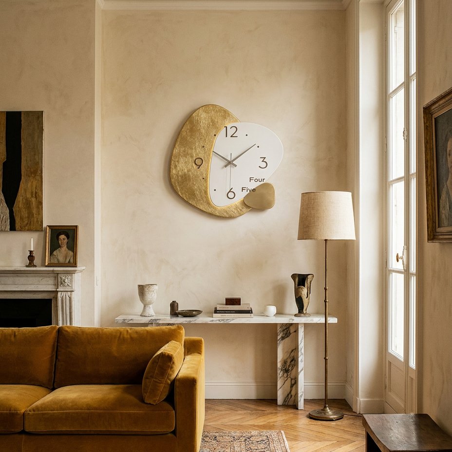 Abstract Shape Wall Clock for UK interiors