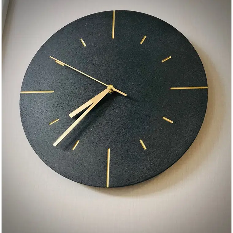 Cement Effect Wall Clock – White