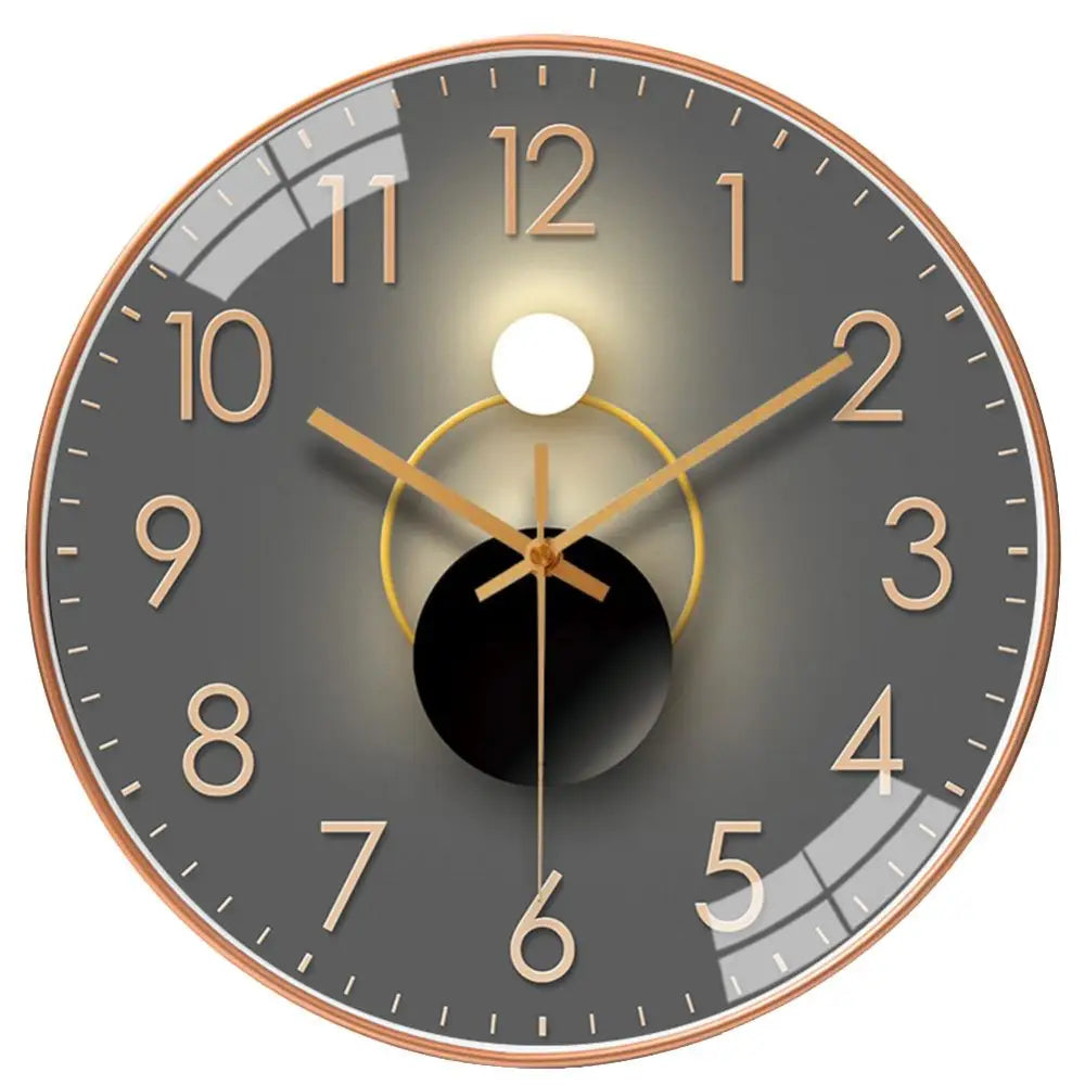 Light and Shadow Wall Clock – Style 2 Dial Black 20 cm