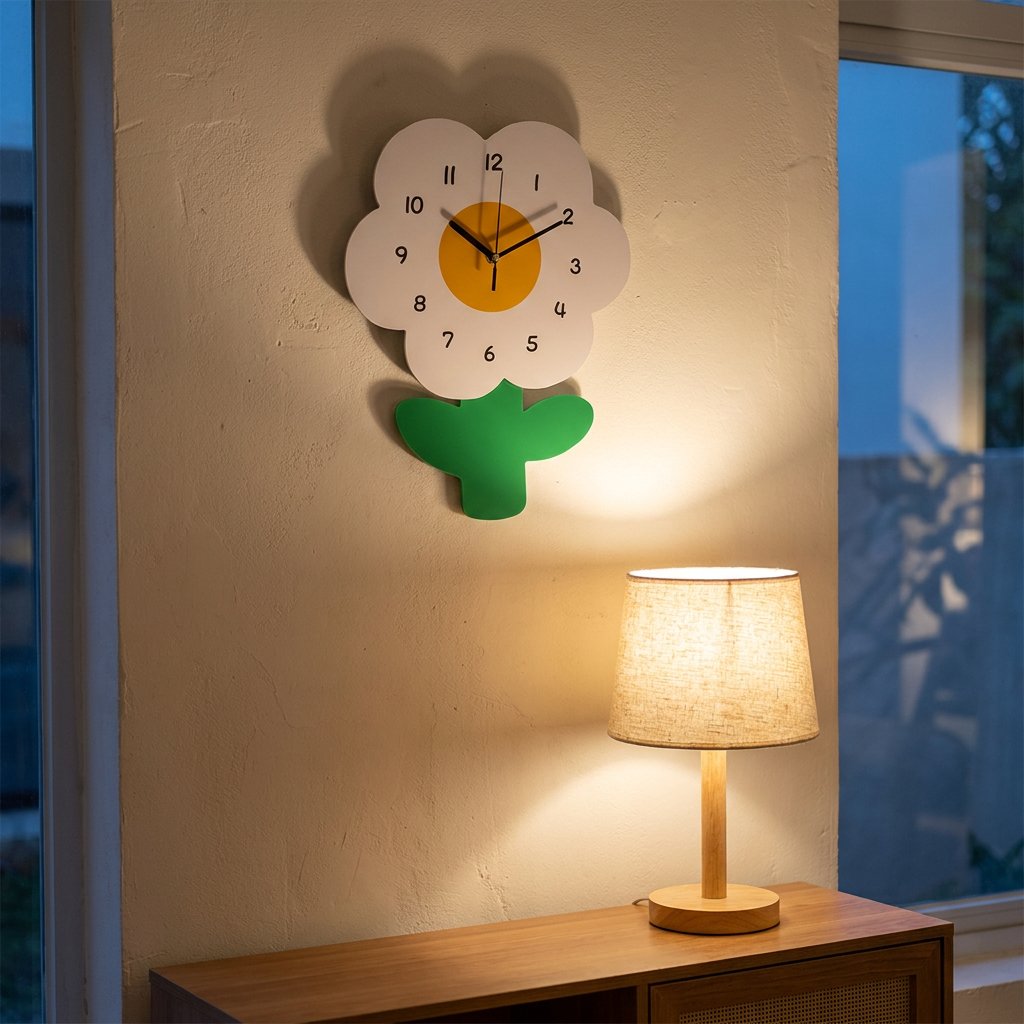 Daisy Floral Wall Clock for UK interiors