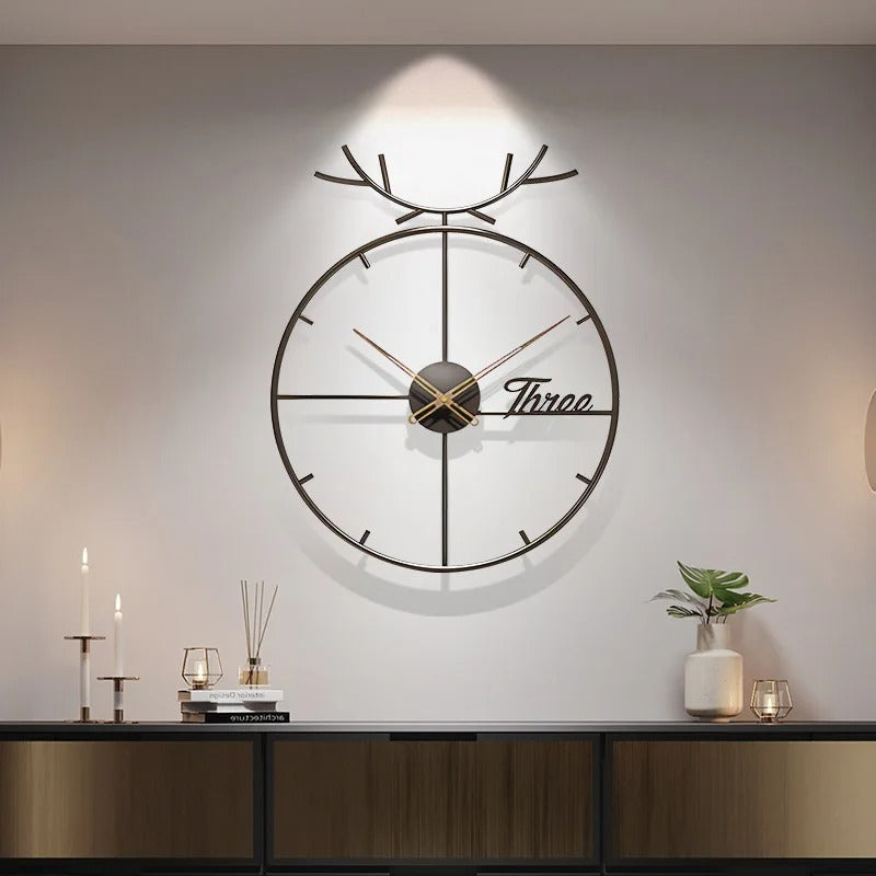 Metal Deer Wall Clock for UK interiors