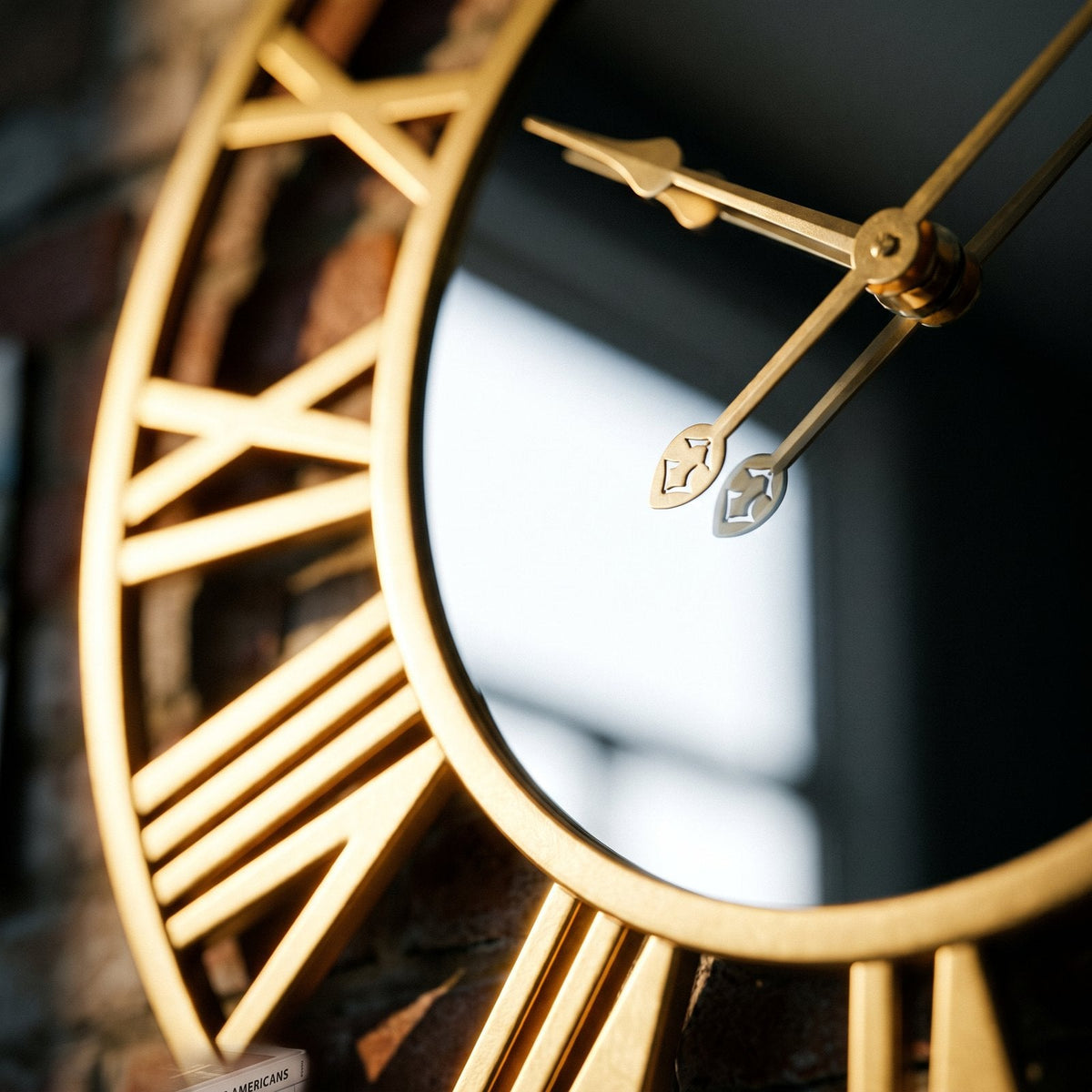Golden Mirror Wall Clock for UK interiors
