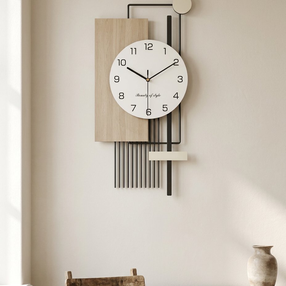 Modern Asymmetrical Wall Clock for UK interiors