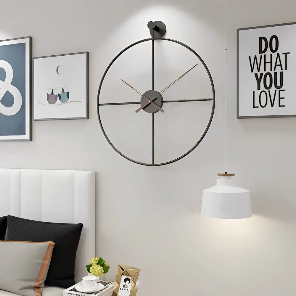 Crossed Circle Design Wall Clock – view 5