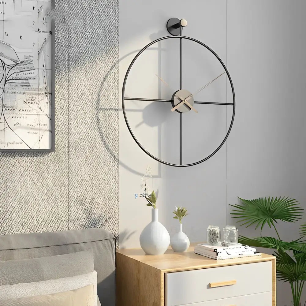 Crossed Circle Design Wall Clock – view 4