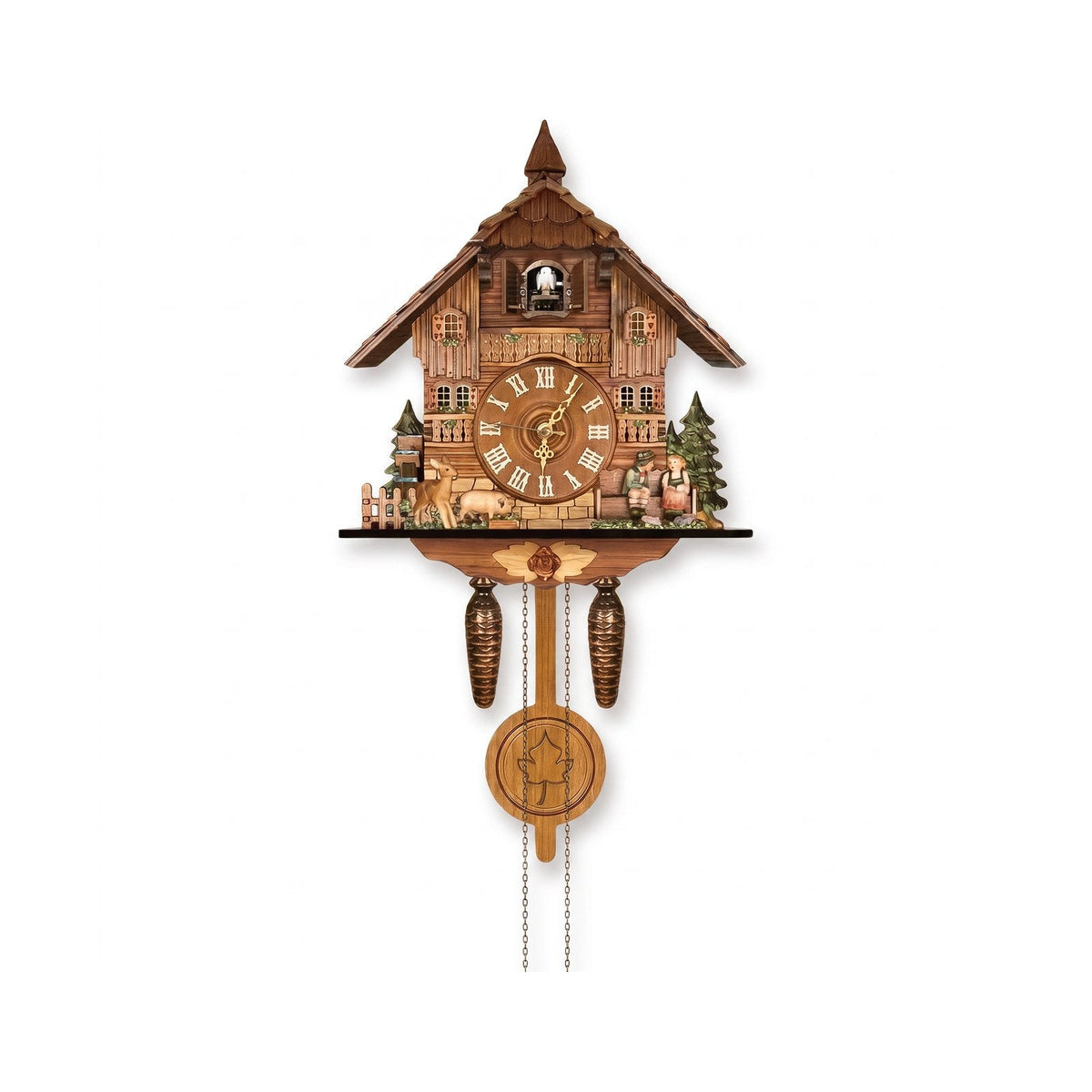 Alpine Chalet Pendulum Wall Clock for UK interiors