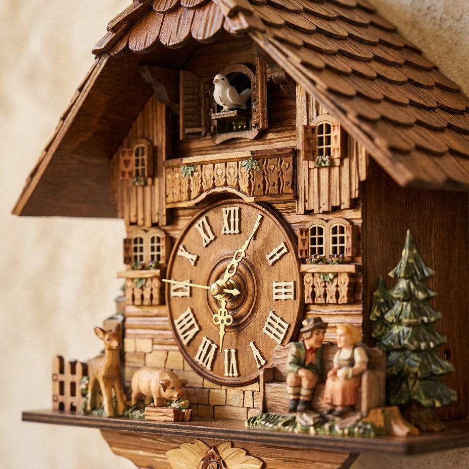 Alpine Chalet Pendulum Wall Clock for UK interiors