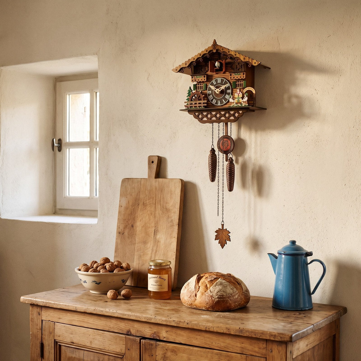 Vintage Chalet Pendulum Wall Clock for UK interiors