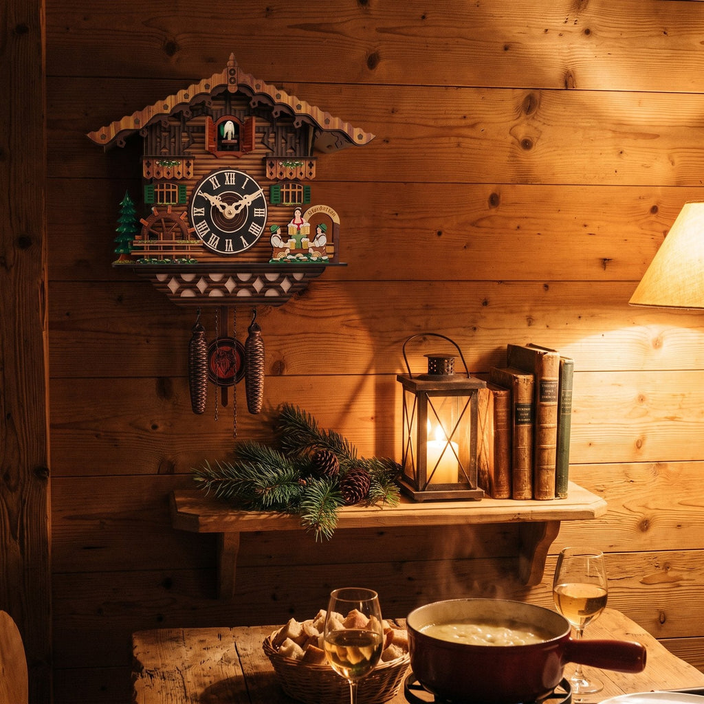 Vintage Chalet Pendulum Wall Clock for UK interiors