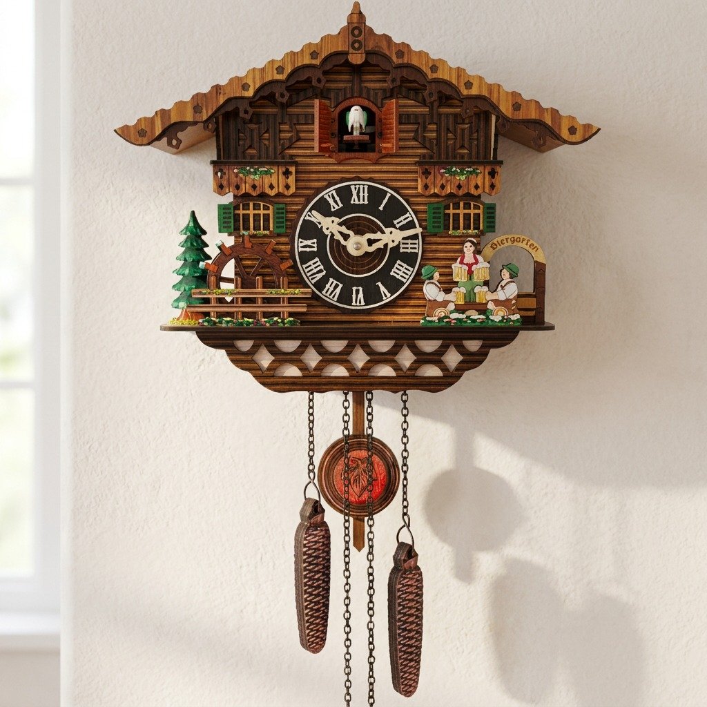 Vintage Chalet Pendulum Wall Clock for UK interiors