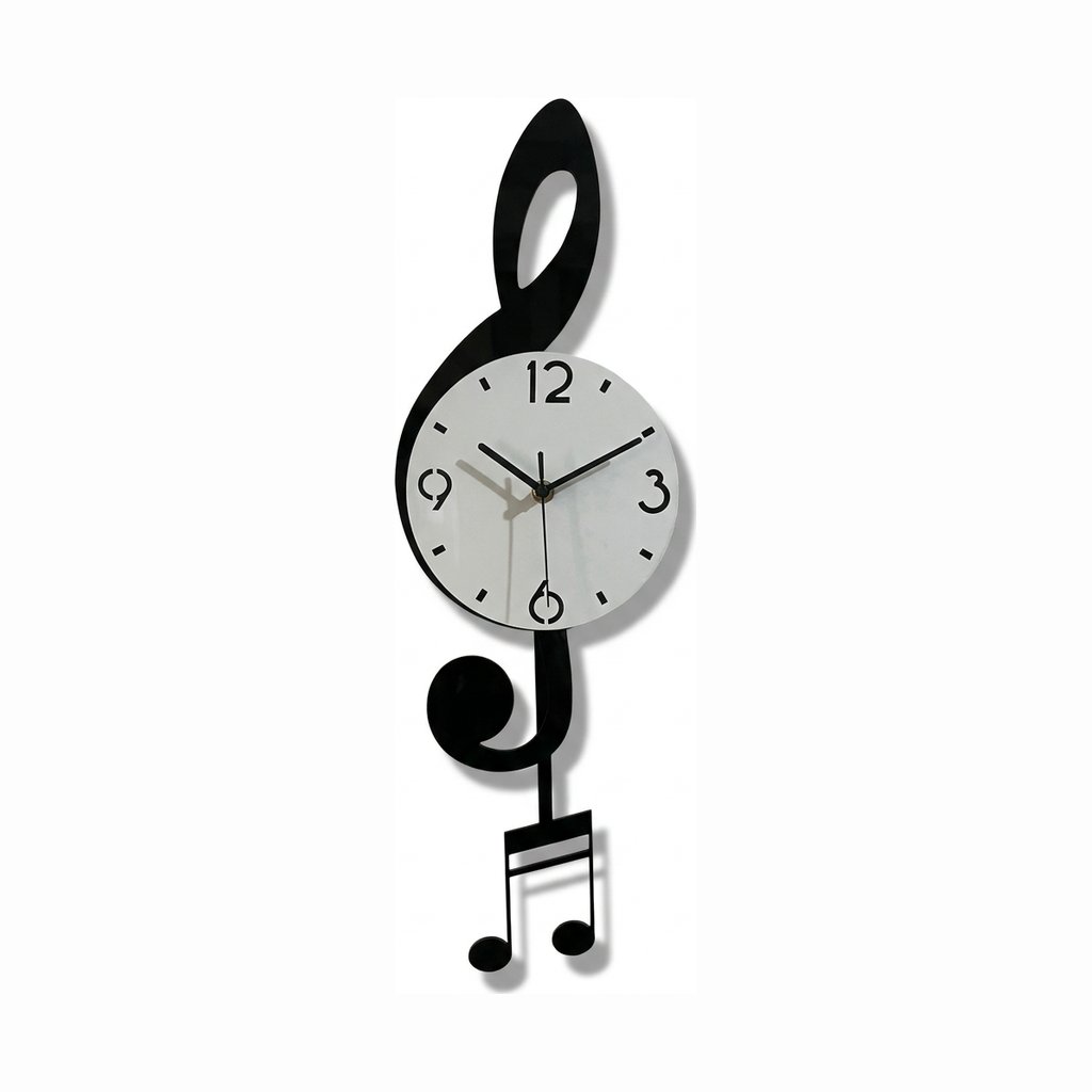 Treble Clef Pendulum Wall Clock for UK interiors