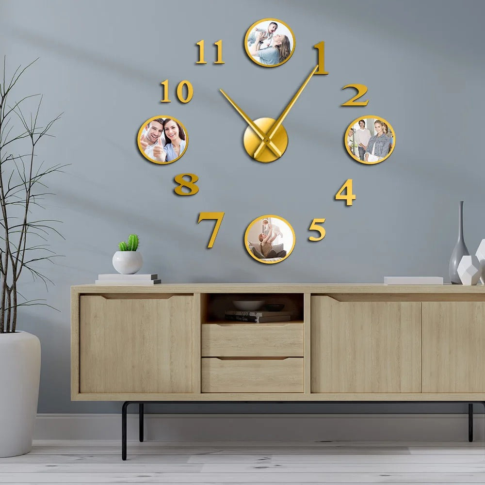 Round Photo Wall Clock for UK interiors