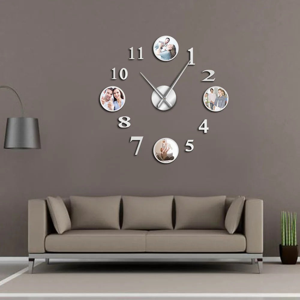 Round Photo Wall Clock for UK interiors