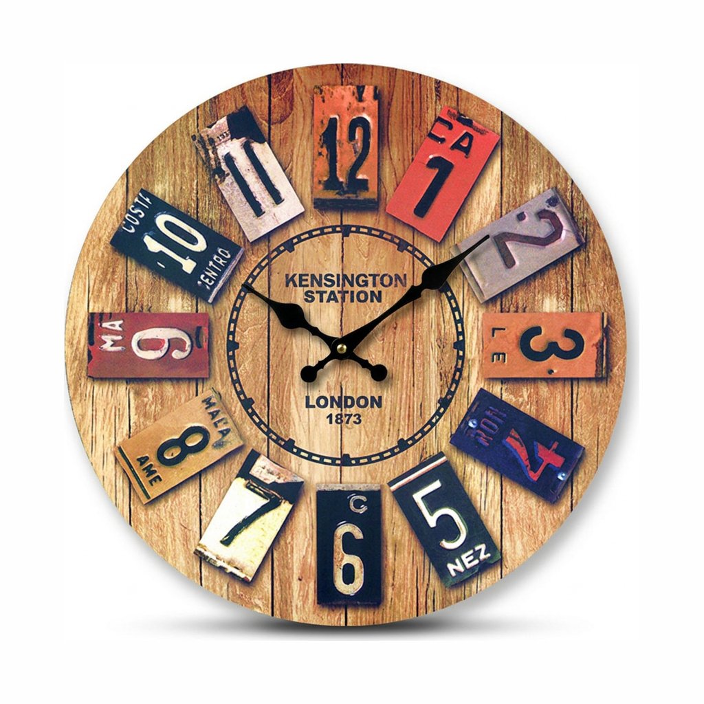 Vintage Paris Plate Wall Clock for UK interiors