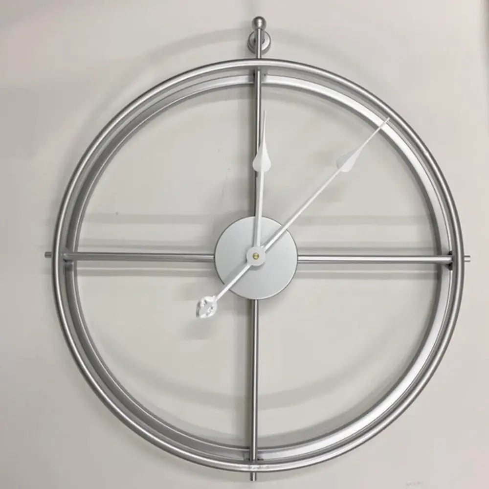Spherical Rings Wall Clock – Silver Aiguilles Silver