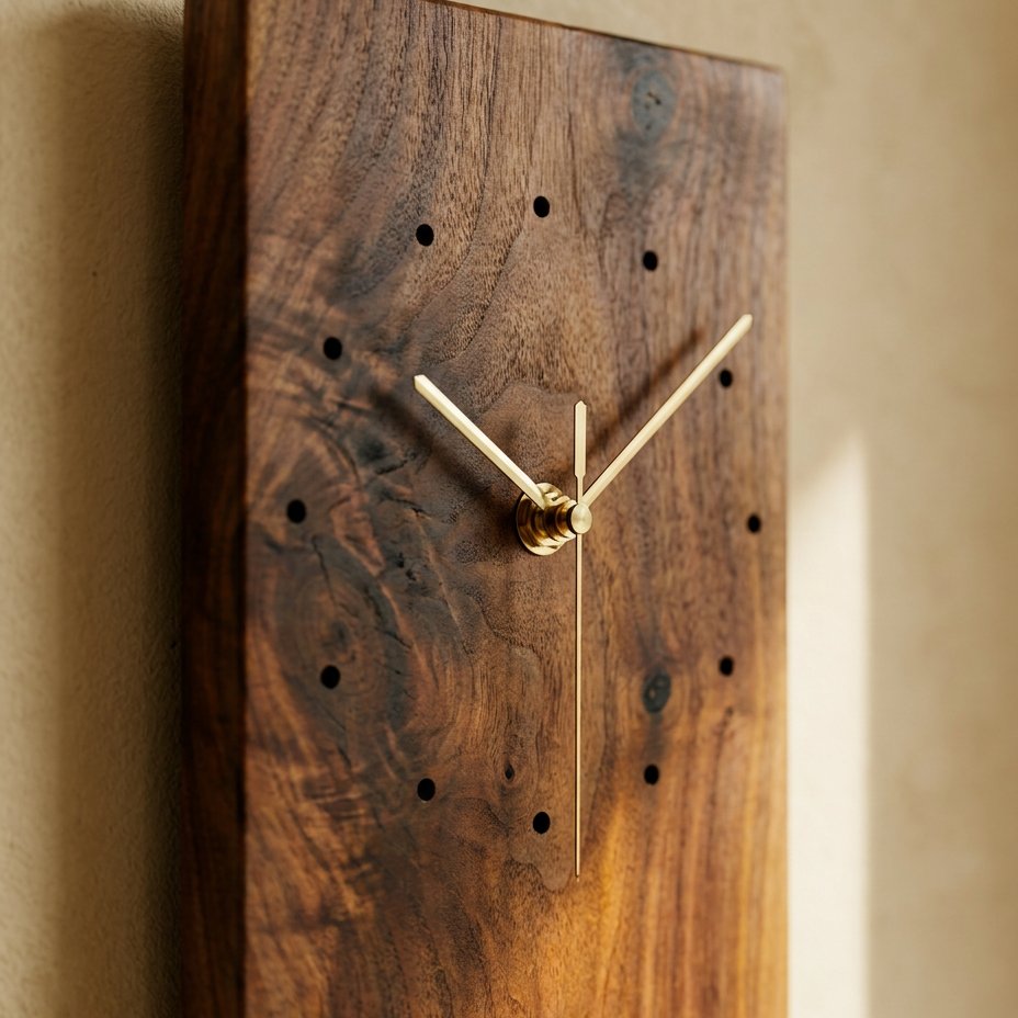 Minimalist Zen Natural Wood Wall Clock for UK interiors