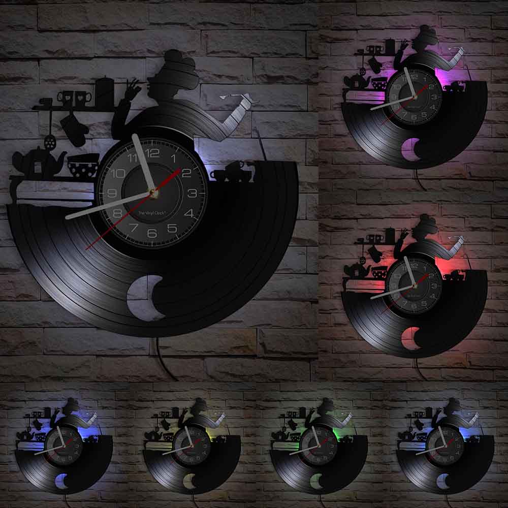 Coffee Light Wall Clock for UK interiors