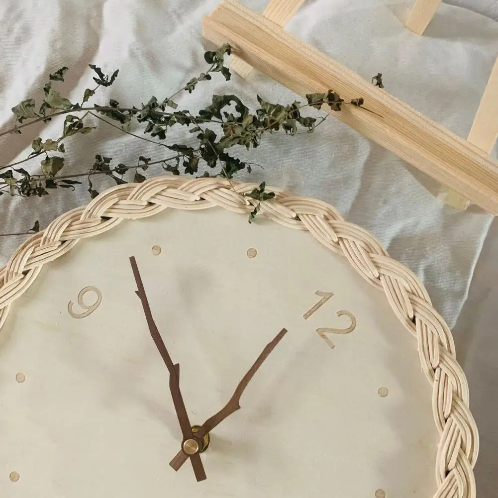 Woven Wood Wall Clock for UK interiors