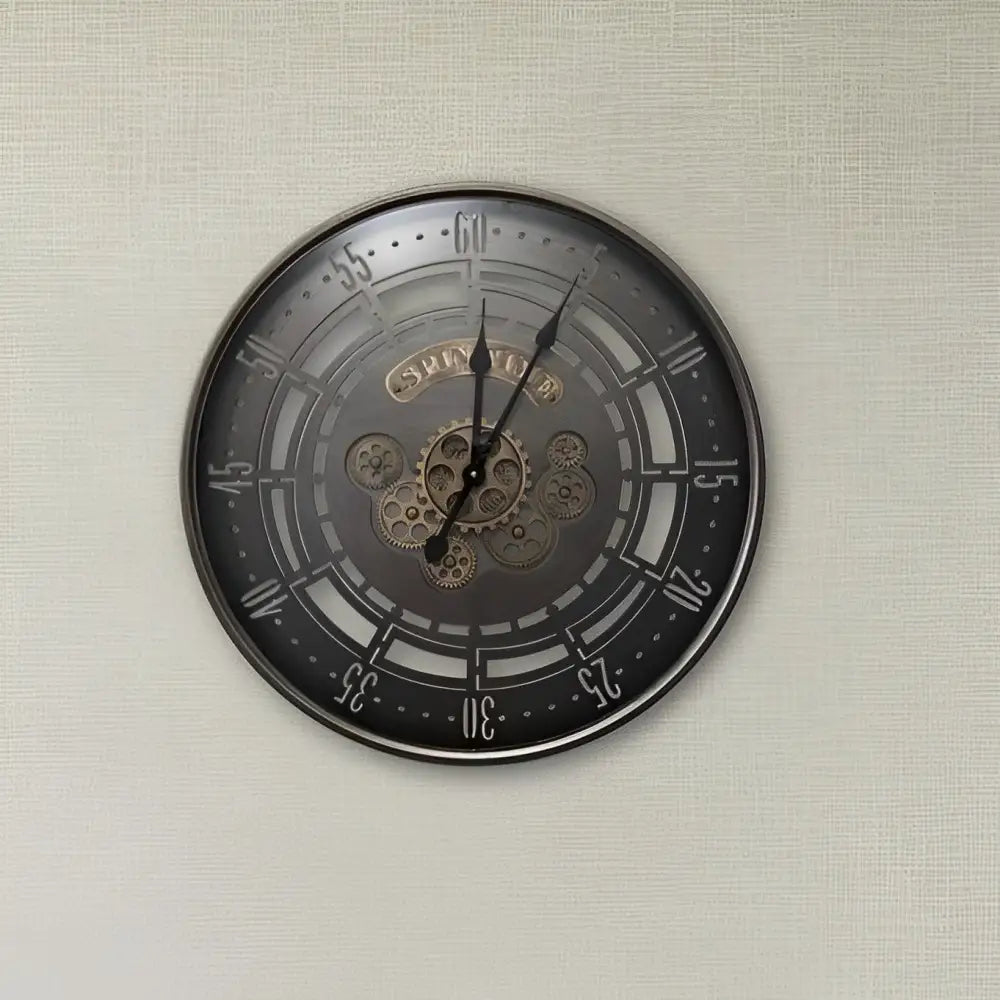Spin Time Vintage Industrial Wall Clock – view 8
