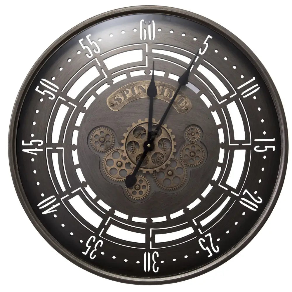 Spin Time Vintage Industrial Wall Clock – view 9